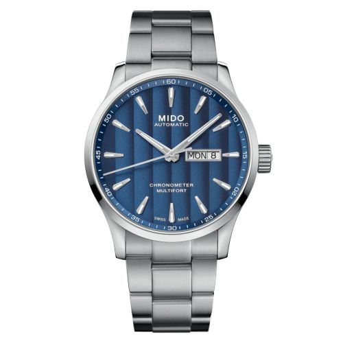 Mido M038.431.11.041.00 : Multifort Chronometer 1 Stainless Steel / Blue / Bracelet