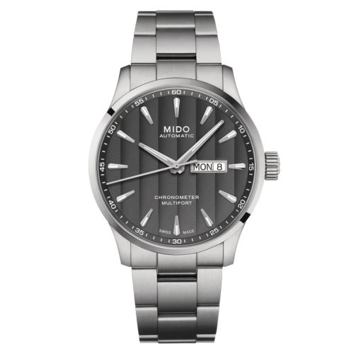 Mido M038.431.11.061.00 : Multifort Chronometer 1 Stainless Steel / Grey / Bracelet