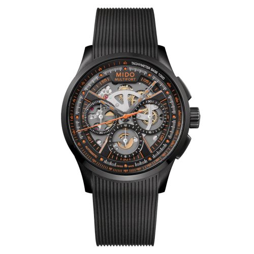 Mido M038.662.37.050.00 : Multifort Chronograph Skeleton PVD / Rubber