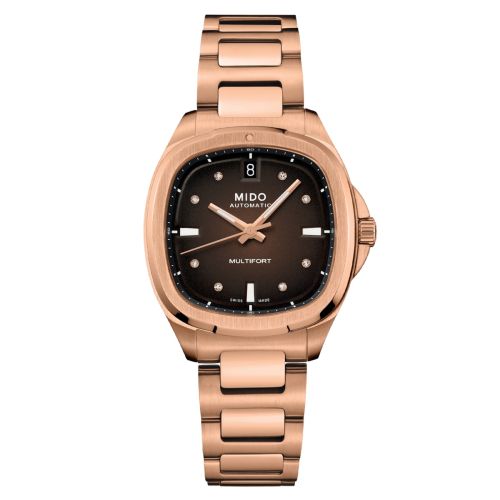 Mido M049.307.33.296.00 : Multifort TV 35 Rose Gold / Brown / Bracelet