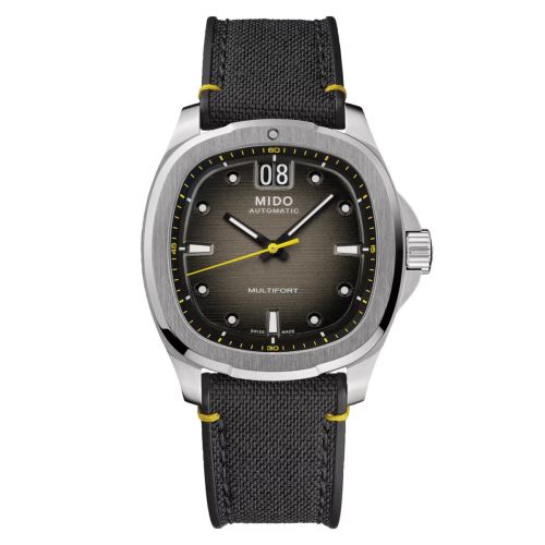 Mido M049.526.17.081.01 : Multifort TV Big Date Stainless Steel / Grey / Strap