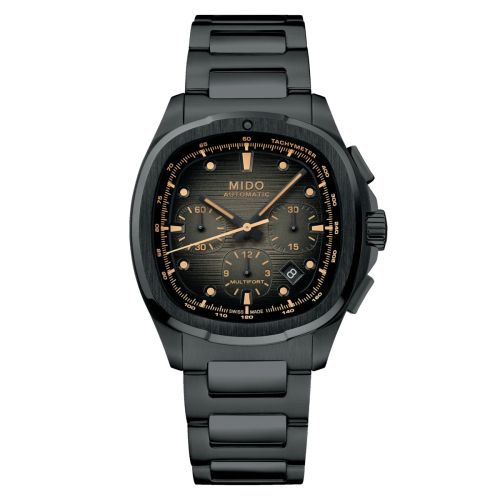 Mido M049.527.33.081.00 : Multifort TV Chronograph PVD / Grey / Bracelet