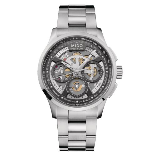 Mido Skelettiertes : Multifort Chronograph Skeleton Stasinless Steel / Black / Bracelet