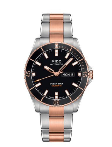Mido M026.430.22.051.00 : Ocean Star 200 Stainless Steel / Rose PVD / Black / Bracelet