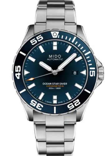 Mido M026.608.11.041.00 : Ocean Star 600 Chronometer Stainless Steel / Blue / Bracelet