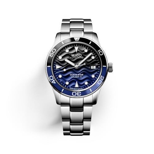 Mido M026.907.11.041.00 : Ocean Star 200 39 Stainless Steel / Black  - Blue / Bracelet