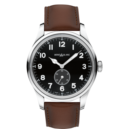 Montblanc 115073 : 1858 Automatic Small Second Stainless Steel / Black ...