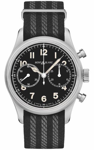 Montblanc 117835 : 1858 Automatic Chronograph Stainless Steel / Black / NATO