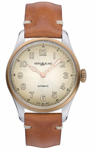 Montblanc 119065 : 1858 Automatic 40 Stainless Steel / Bronze / Champagne / Calf