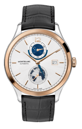 Montblanc 113780 : Heritage Chronométrie Dual Time Stainless Steel / Red Gold / Silver / Vasco Da Gama Limited Edition