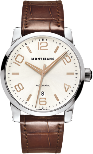 Montblanc 101550 : TimeWalker Date Automatic 4810 42 Silver / Red Gold Numerals