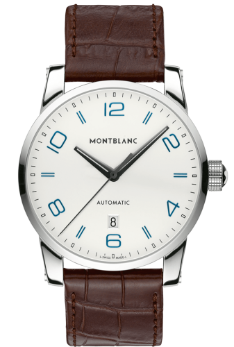 Montblanc 110338 : TimeWalker Date Automatic 42 Silver / Blue Numerals
