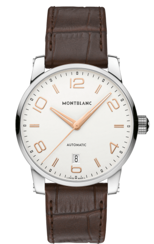 Montblanc 110340 : TimeWalker Date Automatic 39 Silver / Red Gold Numerals