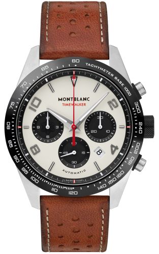 Montblanc 118488 : Timewalker Manufacture Chronograph Stainless Steel / Panda / Calf