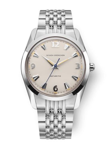 Nivada Grenchen 35001M04 : Antarctic 35 Eggshell - Beige Luminova / Stainless Steel / Beads of Rice