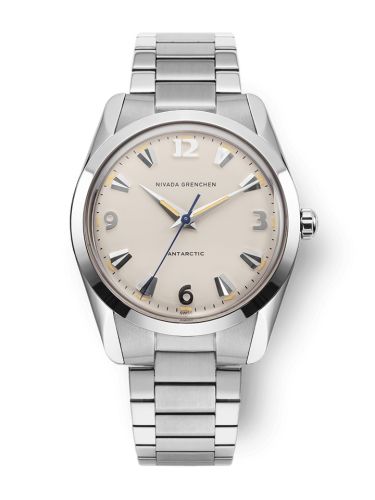 Nivada Grenchen 35001M20 : Antarctic 35 Eggshell - Beige Luminova / Stainless Steel / Flat Link