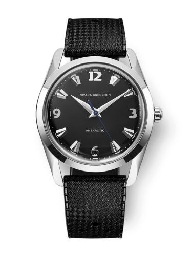 Nivada Grenchen 35002M01 : Antarctic 35 Black - White Luminova / Stainless Steel / Tropic