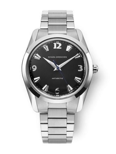 Nivada Grenchen 35002M20 : Antarctic 35 Black - White Luminova / Stainless Steel / Flat Link