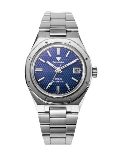 Nivada Grenchen 69001A77 : F77 Date Stainless Steel / Blue / Bracelet