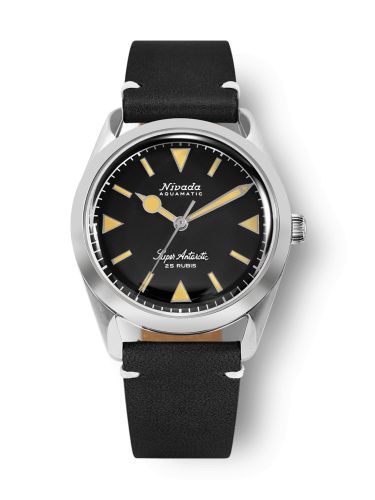 Nivada Grenchen 32024A15 : Super Antarctic Black - Yellow Luminova / Stainless Steel / Black - White