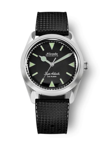 Nivada Grenchen 32026A01 : Super Antarctic Black - Green Luminova / Stainless Steel / Tropic