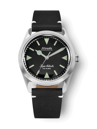 Nivada Grenchen 32026A15 : Super Antarctic Black - Green Luminova / Stainless Steel / Black - White