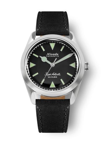 Nivada Grenchen 32026A17 : Super Antarctic Black - Green Luminova / Stainless Steel / Black