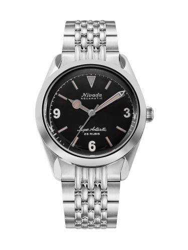 Nivada Grenchen 32032A04 : Super Antarctic 3.6.9. Black / Stainless Steel / Beads of Rice