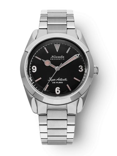 Nivada Grenchen 32032A20 : Super Antarctic 3.6.9. Black / Stainless Steel / Flat Link