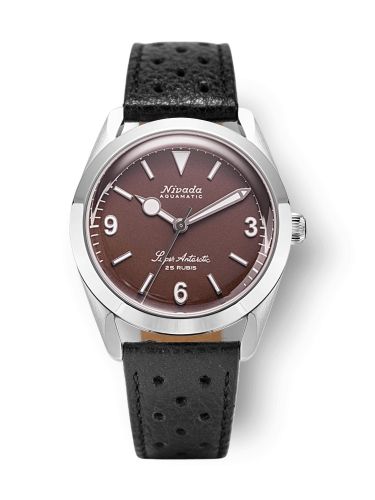 Nivada Grenchen 32040A10 : Super Antarctic 3.6.9. Brown - White Luminous / Stainless Steel / Black Racing
