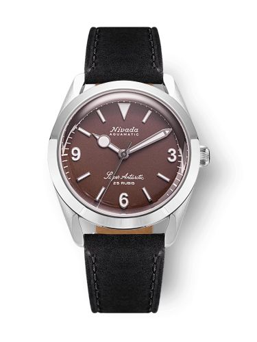 Nivada Grenchen 32040A17 : Super Antarctic 3.6.9. Brown - White Luminous / Stainless Steel / Black