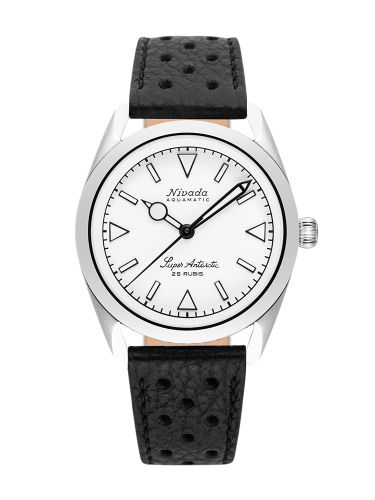 Nivada Grenchen 32065A10 : Super Antarctic White / Stainless Steel / Black Racing