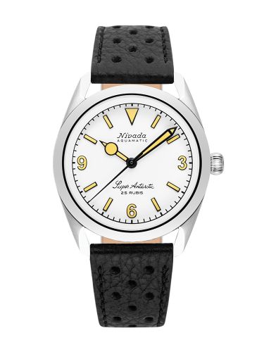 Nivada Grenchen 32066A10 : Super Antarctic 3.6.9. White - Beige Luminous / Stainless Steel / Black Racing