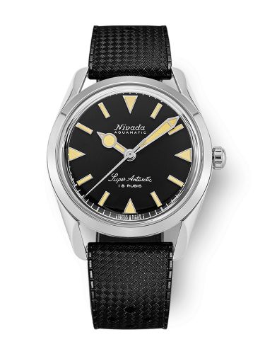 Nivada Grenchen 35013M01 : Super Antarctic 35 Black - Beige Luminova / Stainless Steel / Tropic