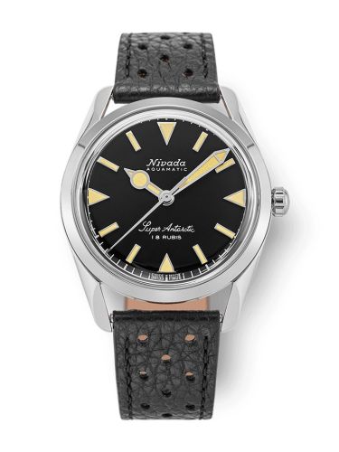 Nivada Grenchen 35013M40 : Super Antarctic 35 Black - Beige Luminova / Stainless Steel / Black Racing