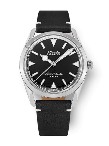 Nivada Grenchen 35014M15 : Super Antarctic 35 Black - White Luminova / Stainless Steel / Black - White
