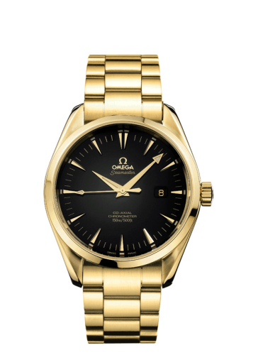 Omega 2102.50.00 : Seamaster Aqua Terra 150M Co-Axial 42.2 Yellow Gold / Black / Bracelet