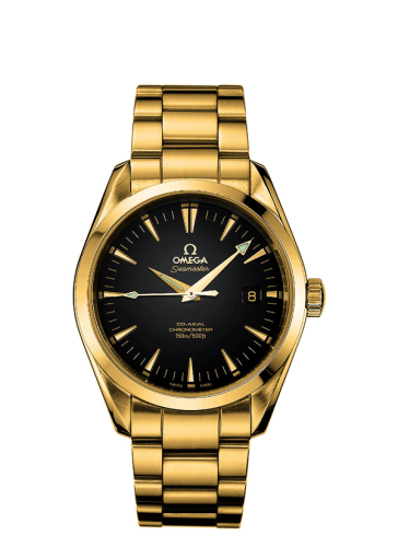 Omega 2103.50.00 : Seamaster Aqua Terra 150M Co-Axial 39.2 Yellow Gold / Black / Bracelet