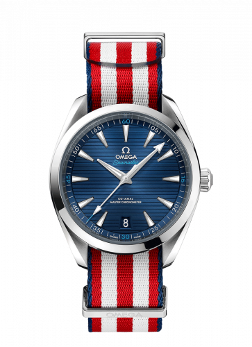 Omega 220.12.41.21.03.004 : Seamaster Aqua Terra 150M Master Chronometer 41 Stainless Steel / Blue / NATO / Paralympics