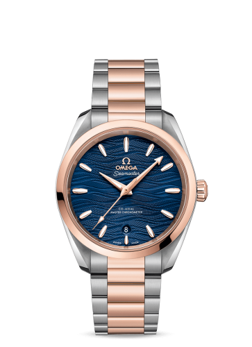 Omega 220.20.38.20.03.001 : Seamaster Aqua Terra 150M Master Chronometer 38 Stainless Steel / Sedna Gold / Blue-Waves / Bracelet