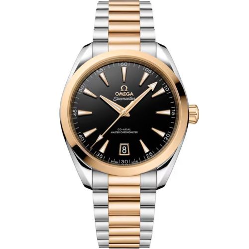 Omega 220.20.41.21.01.001 : Seamaster Aqua Terra 150M Master Chronometer 41 Stainless Steel - Moonshine Gold / Black / Bracelet