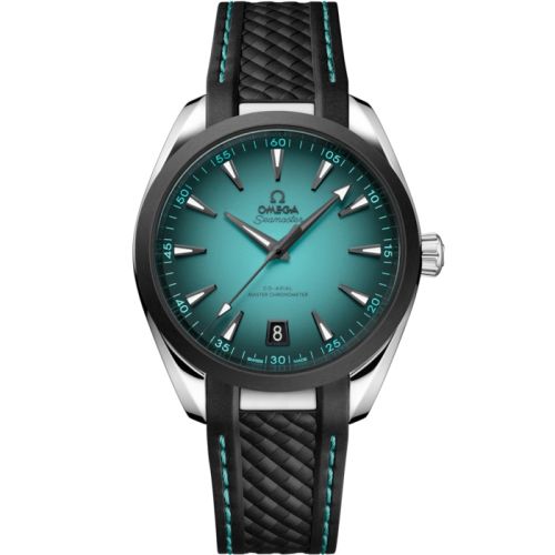 Omega 220.32.41.21.03.001 : Seamaster Aqua Terra 150M Master Chronometer 41 Stainless Steel - Ceramic / Turquoise / Rubber