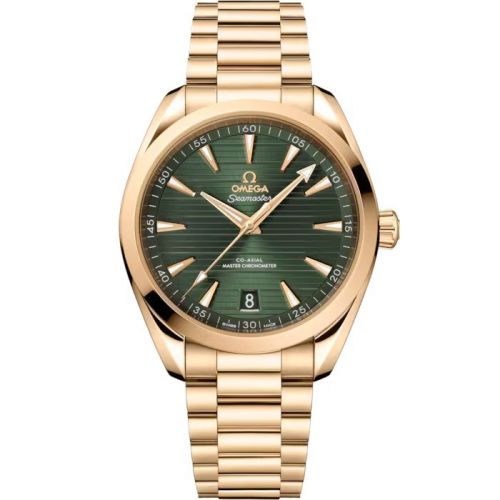 Omega 220.50.41.21.10.001 : Seamaster Aqua Terra 150M Master Chronometer 41 Moonshine Gold / Green / Bracelet