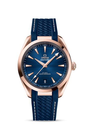 Omega 220.52.41.21.03.001 : Seamaster Aqua Terra 150M Master Chronometer 41 Sedna Gold / Blue / Rubber