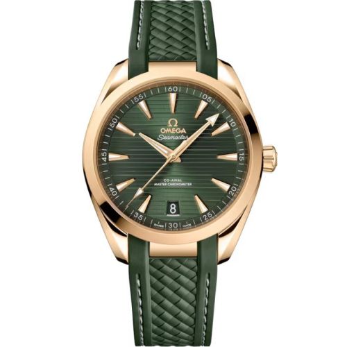 Omega 220.52.41.21.10.001 : Seamaster Aqua Terra 150M Master Chronometer 41 Moonshine Gold / Green / Rubber