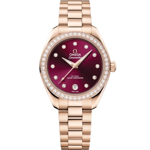 Omega 220.55.30.20.61.001 : Seamaster Aqua Terra 150M Master Co-Axial 30 Sedna Gold - Diamond / Burgundy