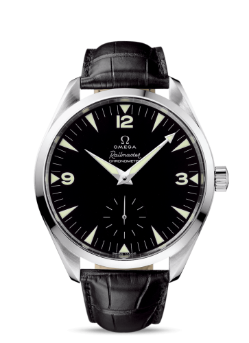 Omega 221.53.49.10.01.002 : Seamaster Aqua Terra 150M Hand Wound 49.2 Railmaster  White Gold / Brown Alligator