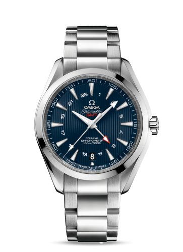 Omega 231.10.43.22.03.001 : Seamaster Aqua Terra 150M Co-Axial 43 GMT Stainless Steel / Blue / Bracelet