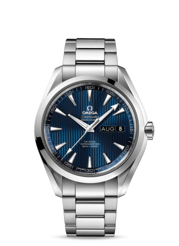 Omega 231.10.43.22.03.002 : Seamaster Aqua Terra 150M Co-Axial 43 Annual Calendar Stainless Steel / Blue / Bracelet