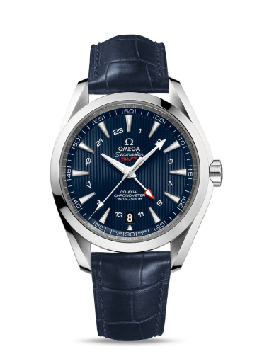 Omega 231.13.43.22.03.001 : Seamaster Aqua Terra 150M Co-Axial 43 GMT Stainless Steel / Blue